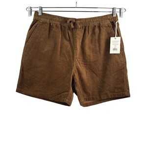 Katin Ward corduroy Shorts sz XL Brown Waffle classic pull on 90s Y2K